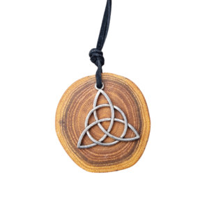 Acacia pendant with a Celtic knot